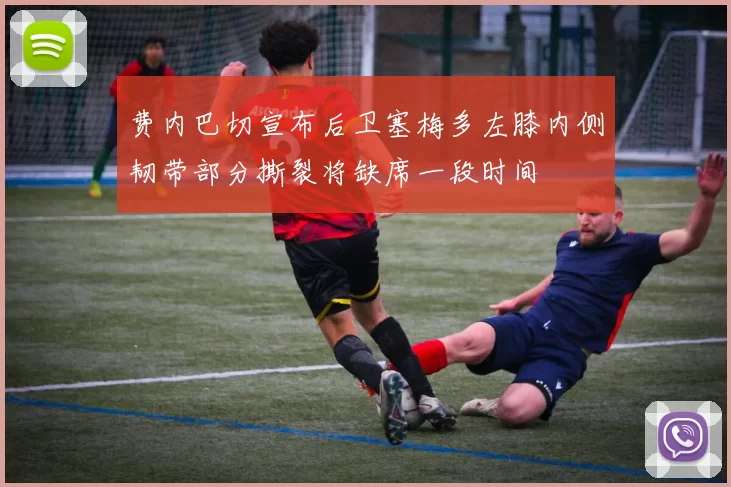 费内巴切宣布后卫塞梅多左膝内侧韧带部分撕裂将缺席一段时间